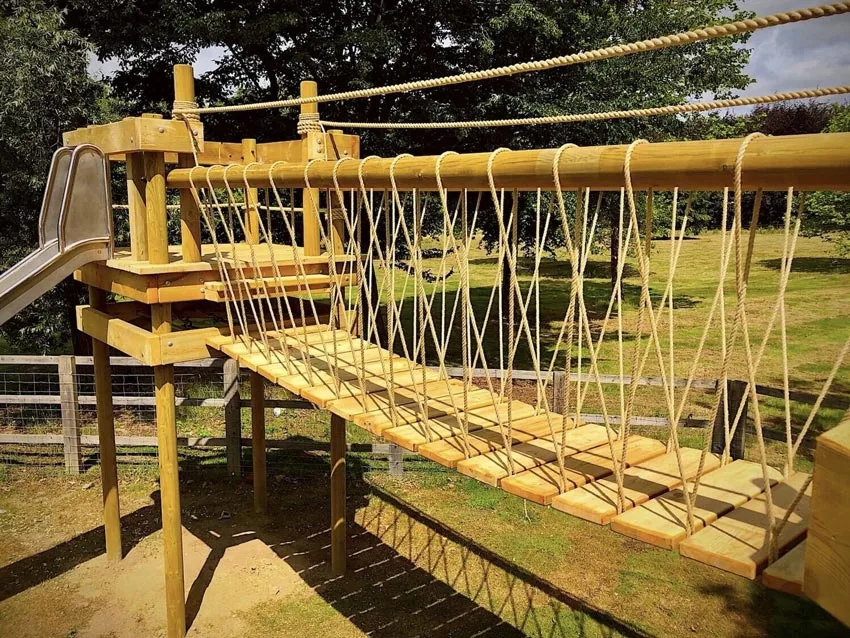 Treehouse Rope Bridge and Deck Platform