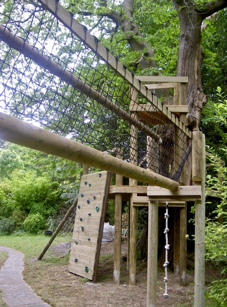 A timber garden adventure playground.